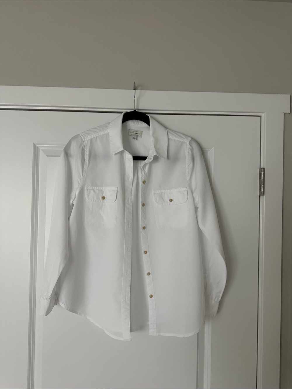 Lucky Brand White Collared Shirt